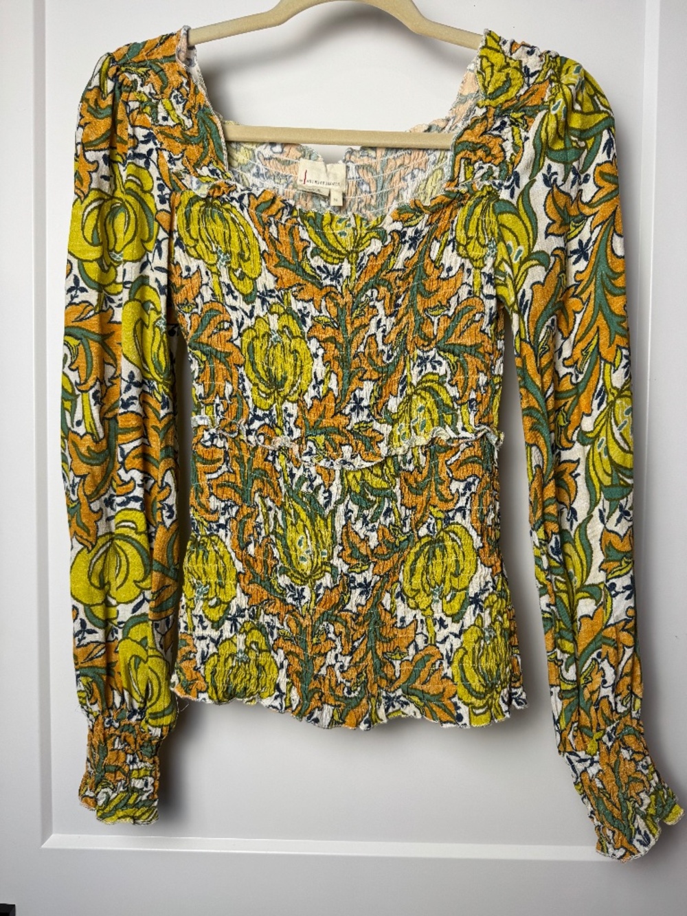 Anthropologie smocked blouse